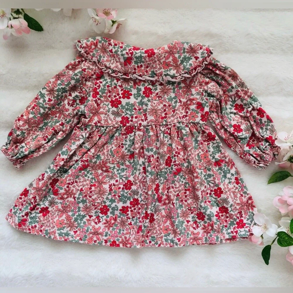 Set of 3 Baby Girl Outfits • 2 Dresses • 1 Romper • Size 12 months • Cute floral